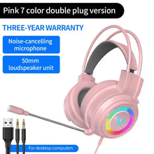 Load image into Gallery viewer, G58 G60 Gaming Headset 7.1 Stereo SVirtual Surround Bass Earphone Headphone with Mic LED Light for Computer PC Gamer Foldable