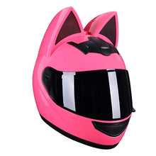 Load image into Gallery viewer, Cat Ear Motorcycle Helmet Full Face Detachable DOT Certification Safety Moto Helmet For Women Men Breathable Gift For Girlfriend