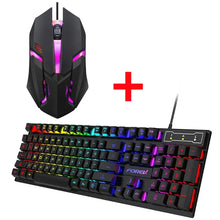 Load image into Gallery viewer, 104 key Backlit Mechanical Keyboard Wired Gaming Keyboard waterproof Luminous keyboard And Mouse Set for Gamer PC Laptop Office