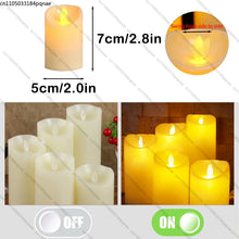 Load image into Gallery viewer, 10-120pcs Flameless LED Flickering Pillar Candles – Battery-Operated, Safe, and Reusable for Weddings, Parties, and Home Décor