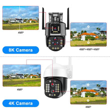 Load image into Gallery viewer, 8K16MP WiFi IP Camera 20X Zoom PTZ Outdoor Wireless Security Camera Four Lens CCTV Cam 4K Video Surveillance Cameras Smart Home