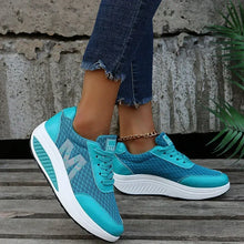 Load image into Gallery viewer, Running Shoes for Women 2022 Fashion Mesh Breathable Sneakers Lace Up Wedge Platform Shoes Ladies Outdoor Casual Sport Shoes