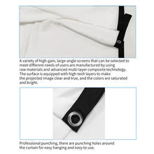 Load image into Gallery viewer, 16:9 Portable Projector Screen Simple Projector Curtain 72/84/100/120/150 inch HD Display Screen Home Cinema Theater Movie Home