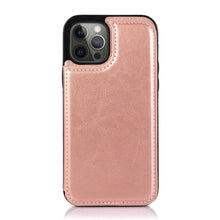 Load image into Gallery viewer, Wallet Stand Cover Flip Leather Case For iPhone 14 Pro Max 13 Pro Max 12 Pro Max 11 Pro Max Soft PU Leather Card Case With Kickstand Slim Double Magnetic Clasp Protective Cover