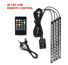 Load image into Gallery viewer, Universal Car RGB LED Strip – 8-Color Interior Ambient Lights