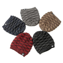 Load image into Gallery viewer, New Unisex Slouchy Winter Hats Add Fur Lined Men And Women Warm Beanie Cap Casual Five-pointed Star Decor Winter Knitted Hats