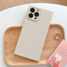 Load image into Gallery viewer, Fashion Candy Color Square Soft Silicone Phone Case For iPhone 13 11 12 Pro Max Bumper Shockproof Cover Square Silicone Camera Case Ultra Thin Lightweight Silky Soft Case Compatible with iPhone