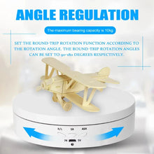Load image into Gallery viewer, Motorised Rotating Mirror Display Stand,360 Degree Turntable, Jewellery Holder,USB Power Supply, Rotating Shooting, Three Speeds