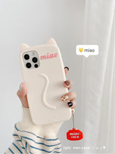 Load image into Gallery viewer, Cartoon Cute Cat Ear Phone Case For Iphone 14 12 13 11pro Max X Xr Xs 7 14plus Matte Soft Silicone Shockproof Case Funny Cat Design Cute Back Case
