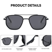 Load image into Gallery viewer, BARCUR Fashionable Trendy Polarized Sunglasses Polygon Frame with Delicate Thickened Striped Design â TAC Lens UV400 Protection for Driving and Outdoor Activities Womenâs Fashion Sunglasses for Summer