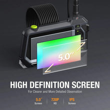 Load image into Gallery viewer, TESLONG NTS500 Industrial Endoscope Pipe Inspection Camera Car Borescope 5.0 Color Screen HD 1080p Endoscopio