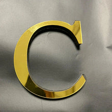 Load image into Gallery viewer, Gold Mirror 3D Letter Wall Stickers – Acrylic Peel & Stick Decor