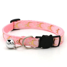 Load image into Gallery viewer, Cat Collar with Bell โ Adjustable Star & Moon Pet Necklace