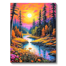 Load image into Gallery viewer, 5D Diamond Painting Kit - Aurora Landscape Mosaic, Full Round Drill for DIY Home Decor