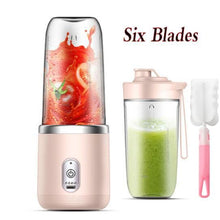Load image into Gallery viewer, Portable Juicer Blender 300ml Electric Fruit Juicer USB Charging Lemon Orange Fruit Juicing Cup Smoothie Blender Machine Electric Fruit Juicer USB Charging Lemon Orange Fruit Juicing Cup Smoothie Blender Machine