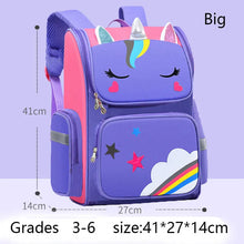 Load image into Gallery viewer, Kid Unicorn Backpack for Girls – Rainbow Eyes Waterproof School Bag