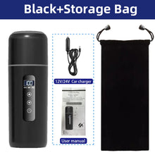 Load image into Gallery viewer, Electric Kettle 12V24V Portable Car Heating Cup 500ml Travel Heating Touch Screen Intelligent Adjustable Temperature Thermal Cup