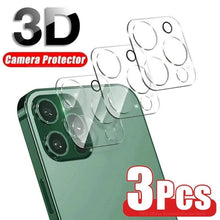 Load image into Gallery viewer, 3D HD Back Camera Glass Protectors for iPhone 13 11 12 Pro Max 13Mini Lens Protective Glass Film on IPhone 14 13 PRO MAX XS XR Tempered Glass Lens Protector Anti-Bubble Anti-Scratch Camera Lens Protector
