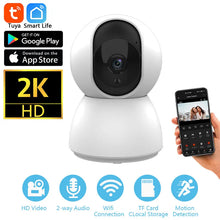 Load image into Gallery viewer, 4MP 2K Tuya Smart Mini WiFi IP Camera Indoor Wireless Surveillance Auto Tracking Of Human Home Security CCTV Baby Pet Monitor