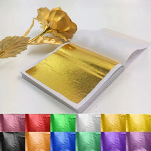 Load image into Gallery viewer, 100 Sheets Gold Leaf Paper - DIY Art, Craft, & Decoration Kit
