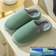 Load image into Gallery viewer, Thick Sole Home Indoor Outside Men And Women Couples Winter Household Warm Fluffy Slippers High Heels Plush Cotton Shoes Ladies