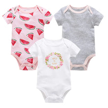Load image into Gallery viewer, 3/6 PCS Baby Cotton Bodysuits Set Short Sleeve Summer Outfits for Newborn Boys & Girls 0β12 Months