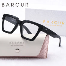 Load image into Gallery viewer, BARCUR Large Fashionable Frame Pink Reading Glasses for Women β Stylish Square Thick Frame Eyewear with Multi-Degree Options for Men & Women β Lightweight Blue Light Blocking Computer Glasses with White Gift Box for Home Office & Study