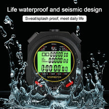 Load image into Gallery viewer, Digital Sports Stopwatch Timer 10/30/60/100 Tracks Luminous Stopwatch Professional Chronograph Counter Outdoor Training Timer