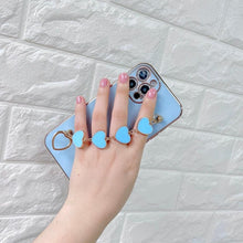 Load image into Gallery viewer, Luxury Women Silicone Phone Case Cover With Wrist Chain Bracelet for iPhone Wristband Bracelet Hand Holder Cover for iPhone 13 12 11 Pro Max plating Case Heart Chain Cases for iPhone 7 8 Plus XR XS Max X