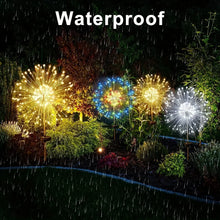Load image into Gallery viewer, LED Solar Fireworks Lights โ Outdoor Waterproof Garden Lights with Remote