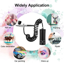 Load image into Gallery viewer, Portable Airbrush Nail Kit with Compressor - For Nails, Cake, and Crafts