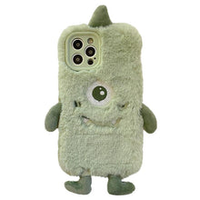 Load image into Gallery viewer, Fashion Winter Soft Fluffy Plush Cartoon Phone Case For iPhone 13 12 11 Pro Max X XR 7 8 Plus XS Max SE Cute Furry Cover Stylish Warm Soft Plush Back Cover