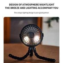 Load image into Gallery viewer, Multifunctional Stroller Mini Fan with USB Charging & Phone Holder