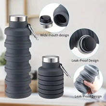 Load image into Gallery viewer, Collapsible Silicone Water Bottle - BPA-Free, Portable & Reusable for Outdoor Adventures
