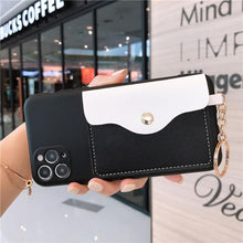 Load image into Gallery viewer, Luxury Wallet Phone Case For iPhone 13 Pro Max 11 12 Pro Max X XR XS 7 8 Plus 13 Mini Soft Silicone Handbag Card Phone Case Wallet Compatible iPhone Bag Cover