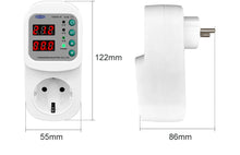 Load image into Gallery viewer, TOSVA-16 Reclosable Voltage current Protector Socket AC 110V 220V Adjustable 16A Power Surge Protector EU Plug Socket TOMZN