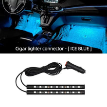 Load image into Gallery viewer, 2-in-1 LED Car Neon Foot Light - USB & Cigarette Lighter Interior Ambient Lamp