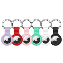 Load image into Gallery viewer, 6-Pack: Protective Leather Airtag Holder Tracker Cover with Loop Key Ring