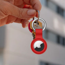 Load image into Gallery viewer, 6-Pack: Protective Leather Airtag Holder Tracker Cover with Loop Key Ring