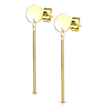 Load image into Gallery viewer, Circular Bar Drop Stainless Steel Dangle Earrings