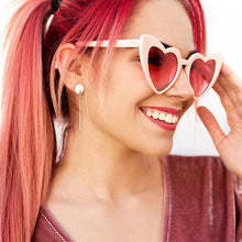 Load image into Gallery viewer, Circular Bar Drop Stainless Steel Dangle Earrings