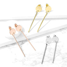 Load image into Gallery viewer, Circular Bar Drop Stainless Steel Dangle Earrings