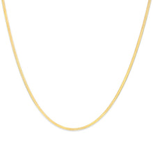 Load image into Gallery viewer, Unisex Solid 14K Yellow Gold 2.8mm Imperial Herringbone Chain Necklace - 18" Inches