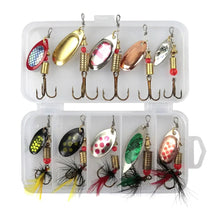 Load image into Gallery viewer, Metal Spoon Spinner Lure Set (10pcs) – 2–8g Fishing Spoonbait Crankbait Wobblers for Pike, Bass, Trout & Saltwater Freshwater Fishing