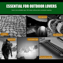 Load image into Gallery viewer, 7-Core 550 Paracord Rope – 4mm Polyester Survival Cord for Camping, Hiking & DIY Gear