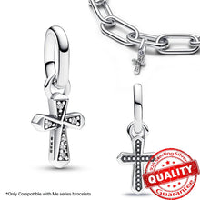 Load image into Gallery viewer, Sparkling Star Mini Dangle Charm - 925 Sterling Silver Green Heart Charm for Me Bracelet, Zircon & Crystal Accent, Customizable Girl Party Jewelry