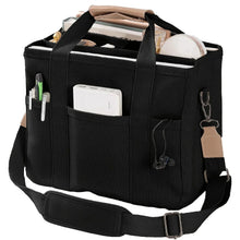 Load image into Gallery viewer, Ladies Canvas Handbag Multi Pocket Large Capacity Tote Bag Adjustable Shoulder Strap Casual Shoulder Shopping Bag