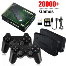 Load image into Gallery viewer, Video Game Console Built-in 20000+ Games Retro Handheld Game Player 64G 4K TV Game Stick 2.4G Wireless Controller Gamepad
