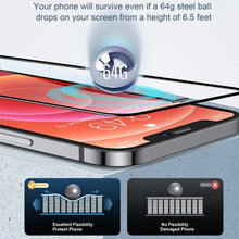 Load image into Gallery viewer, 2PCS Alloy Dust Net Tempered Glass for Iphone 14 13 12 11 Pro XS MAX XR Screen Protector for IPhone 13Mini 14Plus Protective Glass Full Edge-to-Edge Screen Protection Glue Tempered Glass for iPhone
