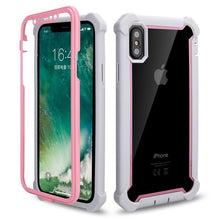 Load image into Gallery viewer, Heavy Duty Shockproof Phone Case For iPhone 14 13 12 Soft Transparent Back Cover Full-Body Clear Bumper Case with Built-in Screen Protector For iPhone